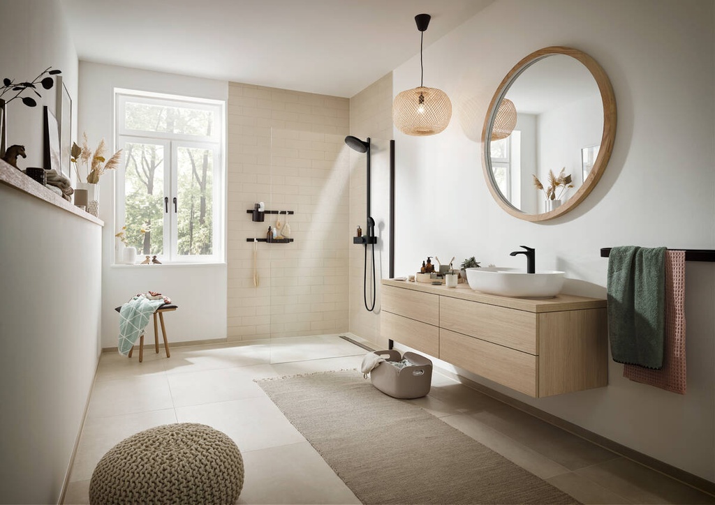 Móc treo khăn đôi HANSGROHE WallStoris 27914