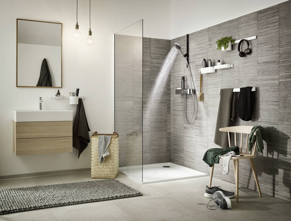 Móc treo khăn đôi HANSGROHE WallStoris 27914