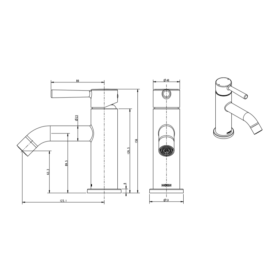 Vòi chậu lavabo nóng lạnh xả nhấn dòng Essence Moen - V14121