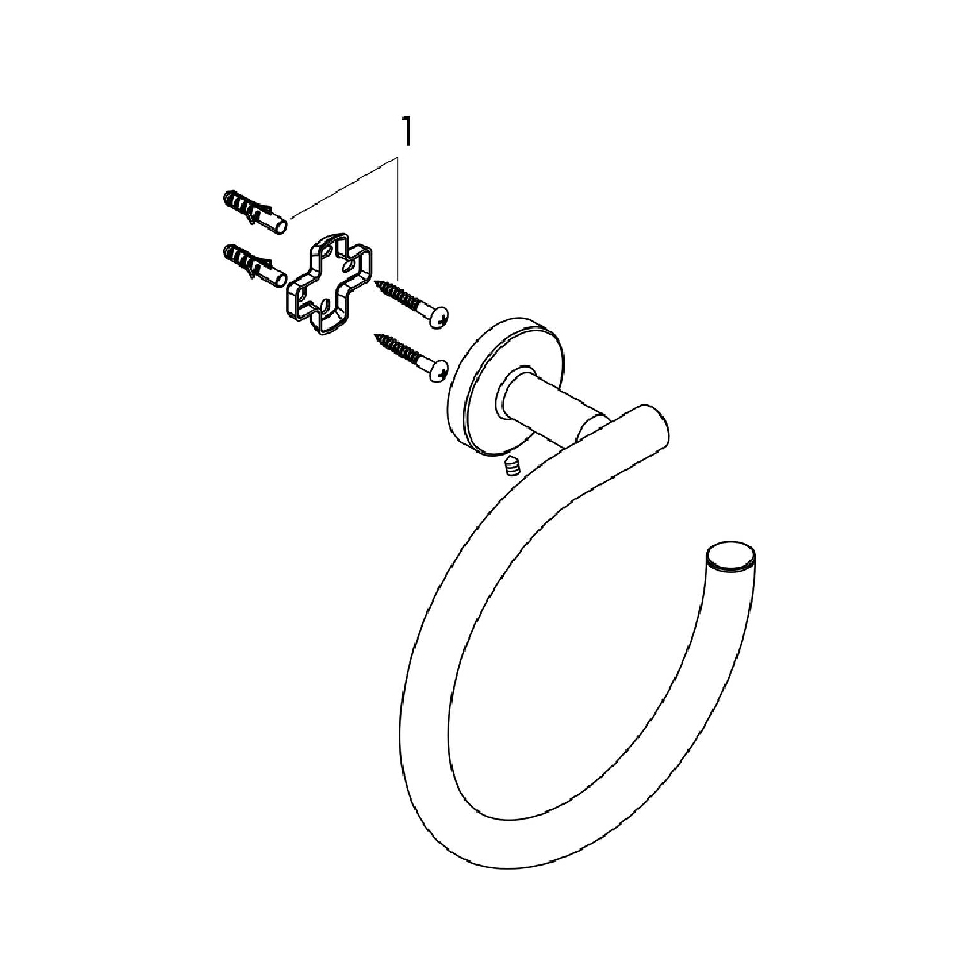 Vòng treo khăn HANSGROHE Logis Universal 41724