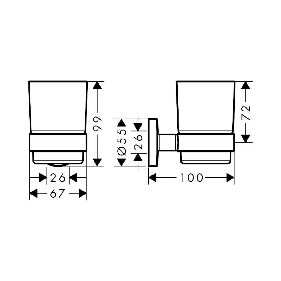 Phụ kiện đựng bàn chải HANSGROHE Logis Universal 41718