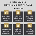 Máy Pha Cà Phê Tự Động Twinbird CM-D465B