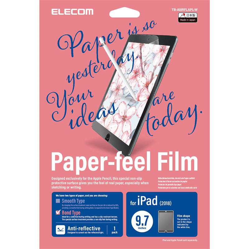 Dán màn hình iPad 9.7" Pro/2018, Loại nhám EELECOM TB-A18RFLAPL-W