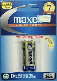 Pin Alkaline AAA vỉ 2 viên  MAXELL LR03(GD)2B