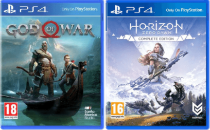 BỘ 2 Đĩa game PS4 GOD OF WAR & HORIZON