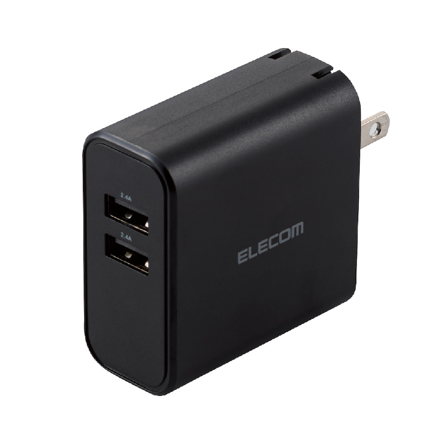 AC Adapter 2xUSB-A 24W-5V-4.8A ELECOM MPA-ACU05