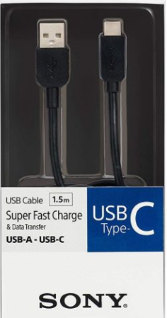 [CP-AC150/BC WW] Cáp USB chuẩn C 1.5m SONY CP-AC150/BC WW